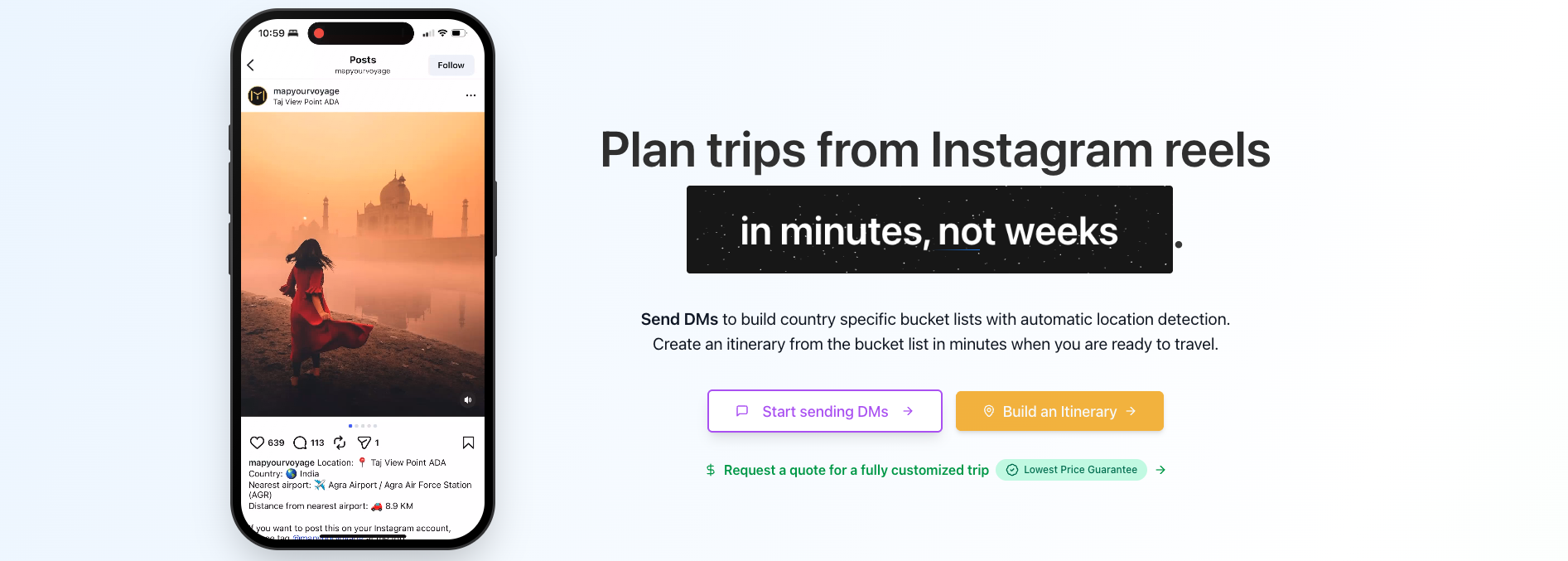 Plan trips from Instagram with Map Your Voyage